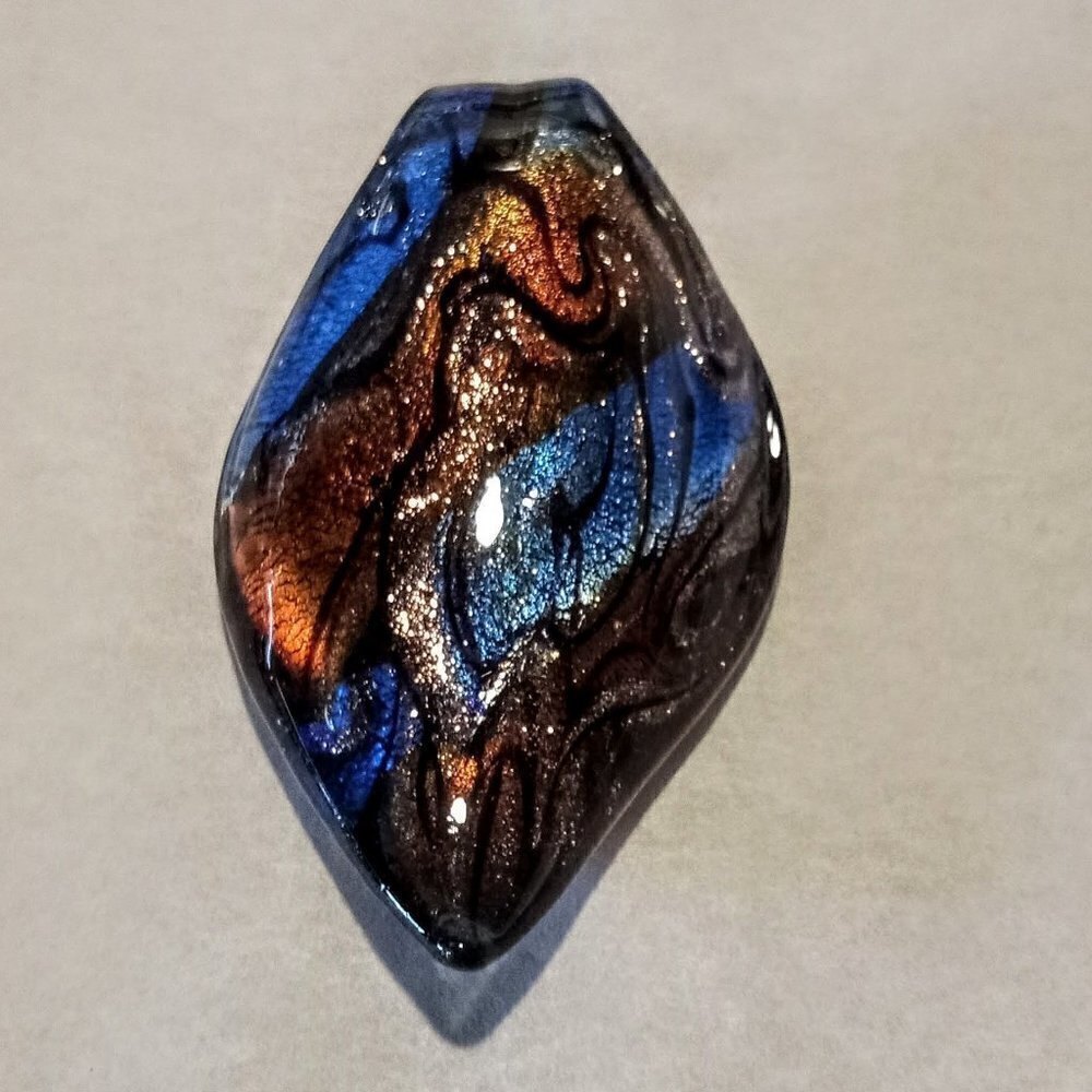 Murano Handblown Venetian Glass Teardrop Pendant